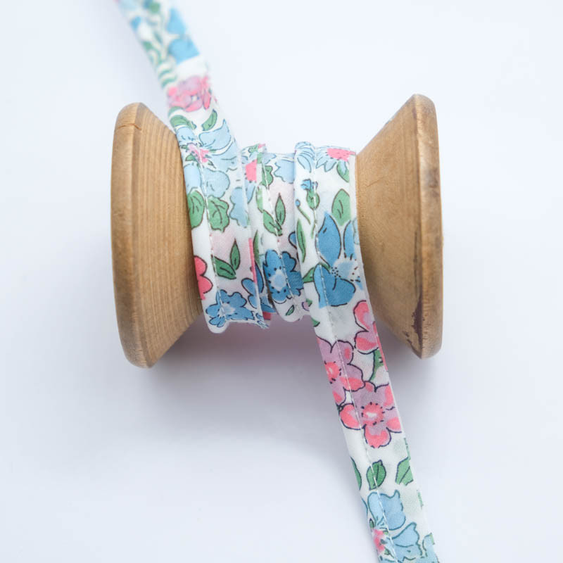 Liberty Fabrics Annabella Blue and Pink Piping - Maison Klem